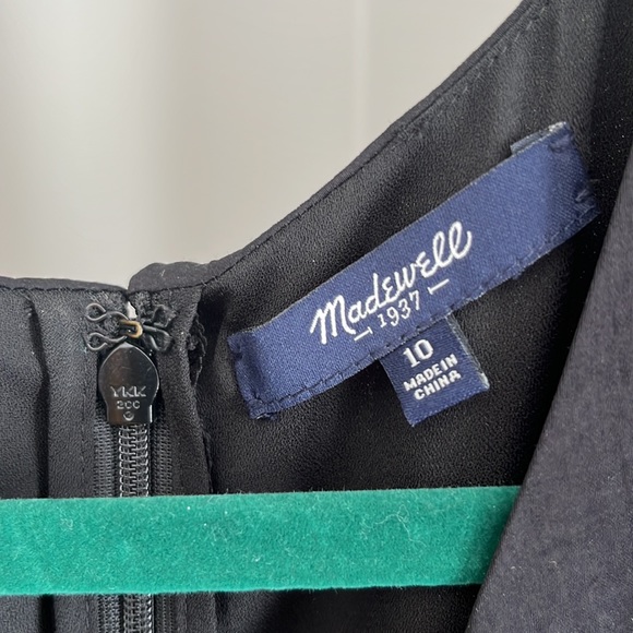 Madewell EUC Luminous Overlay Black Midi Dress Size 10 - Picture 4 of 10